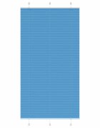 vidaXL Плисирана щора синя 105x200 см ширина на плата 1044 см полиестер