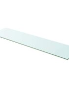 vidaXL Плоча за рафт прозрачно стъкло 100 x 25 см