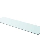 vidaXL Плоча за рафт прозрачно стъкло 100 x 30 см