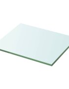 vidaXL Плоча за рафт прозрачно стъкло 20 x 25 см