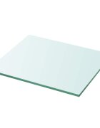 vidaXL Плоча за рафт прозрачно стъкло 30 x 25 см