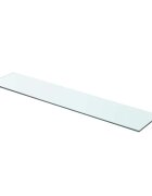 vidaXL Плоча за рафт прозрачно стъкло 70 x 15 см