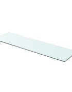 vidaXL Плоча за рафт прозрачно стъкло 70 x 20 см