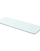 vidaXL Плоча за рафт прозрачно стъкло 70 x 25 см