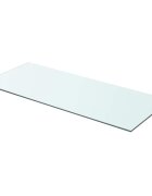 vidaXL Плоча за рафт прозрачно стъкло 70 x 30 см
