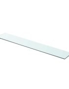 vidaXL Плоча за рафт прозрачно стъкло 80 x 12 см