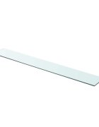 vidaXL Плоча за рафт прозрачно стъкло 90 x 12 см