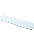 vidaXL Плоча за рафт прозрачно стъкло 90 x 25 см