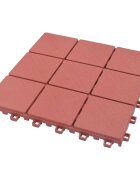 vidaXL Плочка за decking 10 бр. Червено 305 х 305 х 22 см