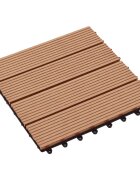 vidaXL Плочка за decking 11 бр. Тик 30 x 30 cm WPC
