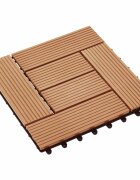 vidaXL Плочка за decking 11 бр. Тик 30 x 30 cm WPC