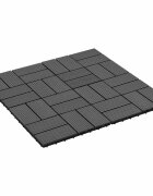 vidaXL Плочка за decking 22 бр. Черно 30 x 30 cm WPC