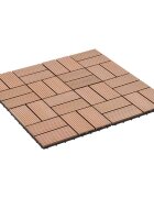 vidaXL Плочка за decking 22 бр. Кафяво 30 x 30 cm WPC