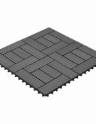 vidaXL Плочка за decking 22 бр. Сиво 30 x 30 cm WPC