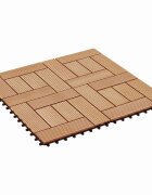 vidaXL Плочка за decking 22 бр. Тик 30 x 30 cm WPC