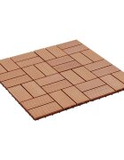 vidaXL Плочка за decking 22 бр. Тик 30 x 30 cm WPC