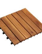 vidaXL Плочка за decking 30 бр. Кафяво 30 x 30 cm Дърво от Акация