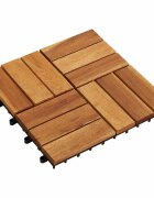 vidaXL Плочка за decking 30 бр. Кафяво 30 x 30 cm Дърво от Акация
