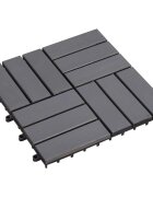 vidaXL Плочка за decking 30 бр. Сиво 30 x 30 cm Дърво от Акация