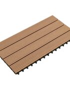 vidaXL Плочка за decking 6 бр. Кафяво 60 x 30 cm WPC