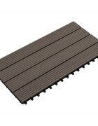 vidaXL Плочка за decking 6 бр. Тъмен кафяв 60 x 30 cm WPC