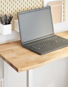 vidaXL Плот на бюро 100x50x25 cm необработен масивен дъб правоъгълна