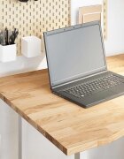 vidaXL Плот на бюро 100x80x25 cm необработен масивен дъб правоъгълна