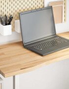 vidaXL Плот на бюро 120x50x25 cm необработен масивен дъб правоъгълна