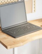 vidaXL Плот на бюро 80x60x25 cm необработен масивен дъб правоъгълна