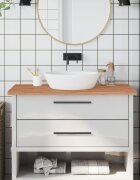 vidaXL Плот за баня 100x60x25 см масивно дърво бук