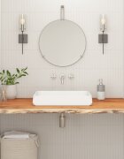 vidaXL Плот за баня 100x60x25 см правоъгълен масивно дърво акация
