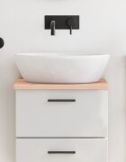 vidaXL Плот за баня 40x30x2 см необработено масивно дърво