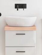 vidaXL Плот за баня 40x40x(2-6) см необработено масивно дърво