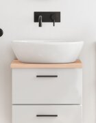 vidaXL Плот за баня 40x40x2 см необработено масивно дърво