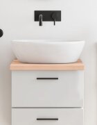 vidaXL Плот за баня 40x50x(2-4) см необработено масивно дърво
