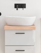 vidaXL Плот за баня 40x50x(2-6) см необработено масивно дърво