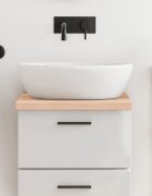 vidaXL Плот за баня 40x60x(2-4) см необработено масивно дърво