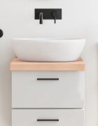 vidaXL Плот за баня 40x60x(2-6) см необработено масивно дърво