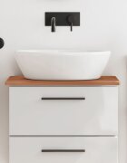 vidaXL Плот за баня 60x40x15 см масивно дърво бук
