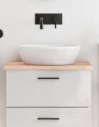 vidaXL Плот за баня 60x40x2 см необработено масивно дърво