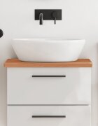 vidaXL Плот за баня 60x40x25 см масивно дърво бук