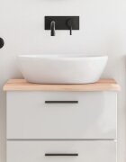 vidaXL Плот за баня 60x60x2 см необработено масивно дърво