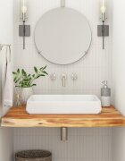 vidaXL Плот за баня 70x60x25 см правоъгълен масивно дърво акация