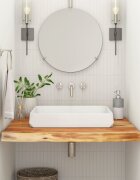vidaXL Плот за баня 80x60x25 см правоъгълен масивно дърво акация