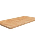 vidaXL Плот за баня светлокафяв 100x50x25 см обработено масивно дърво