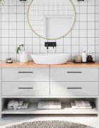 vidaXL Плот за баня светлокафяв 160x30x(2-4) см обработено дърво масив