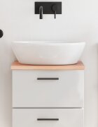 vidaXL Плот за баня светлокафяв 40x30x2 см обработено масивно дърво