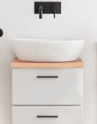 vidaXL Плот за баня светлокафяв 40x40x(2-4) см обработено дърво масив
