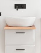 vidaXL Плот за баня светлокафяв 40x50x(2-4) см обработено дърво масив