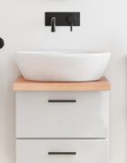 vidaXL Плот за баня светлокафяв 40x60x(2-4) см обработено дърво масив